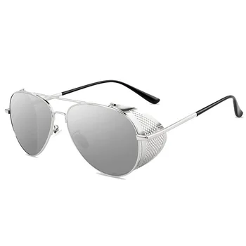 Mados Steampunk Akiniai nuo saulės Prekės ženklo Dizainas Vyrai Moterys Derliaus Metalo Garų Pankų Saulės akiniai UV400 Atspalvių Akių Gafas de Sol