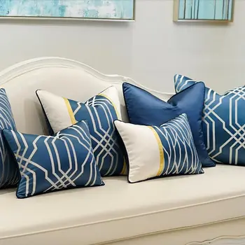 Mados pagalvę/almofadas atveju,mados dizainas sėdynės atlošo pagalvėlė padengti 45 50 60,elegantiška mėlynos europos dekoratyvinės mesti pagalvės užvalkalą