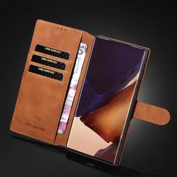 Magnetinio Apversti Odinis Dėklas, Skirtas Samsung Galaxy S21 20 Pastaba Ultra 10+ 9 8 S8 S9 S10 S20 Plius S7 Krašto S10e Multi Card Pinigų Laiko Tarpsnių