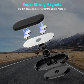 Magnetinio Automobilinis Telefono Laikiklis prietaisų Skydelyje Mini 360 Laipsnių Stovėti iPhone 12 11 