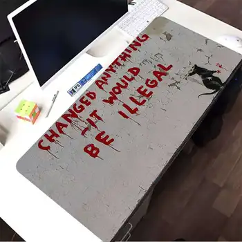 MaiYaCa Aukščiausios Kokybės Gatvės Meno Banksy Grafiti Nešiojamas Kompiuteris Kilimėlis Nemokamas Pristatymas Didelis, Mouse Pad Klaviatūros Kilimėlis