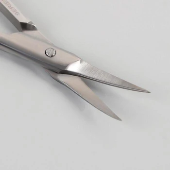 Manikiūro žirklėmis, lenktas, 9.5 cm, sidabro spalva, B-555-S-SH Žirklės Kosmetika Meno priemones nagų