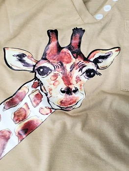 Marškinėlius atsitiktinis vasaros žirafa, print T shirts 2020 Naujas moterų animacinių filmų atsitiktinis marškinėliai lady trumpomis rankovėmis viršūnes tees moterų marškinėliai