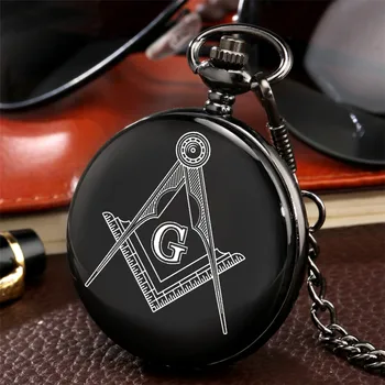 Masinu Masonai Kvarco Kišenėje Žiūrėti Antikvariniai Juoda Pakabukas Kišeninis Laikrodis Masonų Simbolis Dovanos Freemason