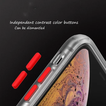 Matinis Sunku VNT Permatomas atsparus smūgiams Galinį Dangtelį iPhone 11 Pro XR XS Max X 8 7 6 6S Plius Apsaugos Bamperis Telefonas Atvejų
