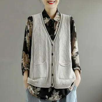 Max LuLu Kinijos Mados Stilius 2020 M. Rudenį Ponios Drabužius Moterų Derliaus Laisvi Marškiniai, Moterų Megzti Megztiniai Plius Dydis