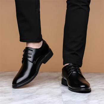 Mazefeng 2019 Naujas Brand Classic Vyras Nurodė, Kojų Dress Shoes Mens Lakinės Odos Juoda Vestuvių Batai Oficialų Oksfordo Bateliai Didelis Dydis