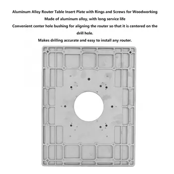 Medienos apdirbimo, Aliuminio Lydinio Maršrutizatorius Lentelėje Įterpti Plokštės su Žiedais ir Varžtai Medienos apdirbimo kelvedžio lentelė