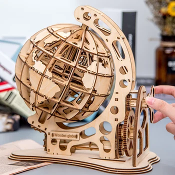 Mediniai Pasaulyje Dėlionę, Mechaninė Ratai Modelis Pavarų Dėžė Pasukti Montavimas Galvosūkiai Namų Biuro Apdailos Švietimo Žaislai