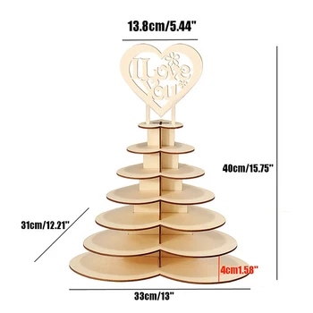 Mediniai širdelės formos Šokolado Mylėtojas Rėmo Puošimas Vestuvių Stendas Stiliaus Šalies Išskirtinį Mados Šokolado Stendas