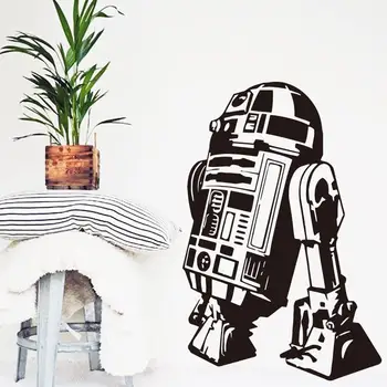Meno Dizaino robotas Siena Lipdukas Citata R2-D2 Vinilo Decal Karai Namų Dekoro Vaikai Geek Žaidėjus Nuimamas Freskos Miegamojo tapetai