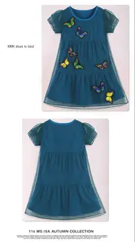 Mergaičių Drabužius trumpomis Rankovėmis Vasarą Nėrinių Suknelės Naujas Produktas, Siuvinėjimo Princesė Dress Vaikų Animacinių filmų Dinozaurų Vestido Custome
