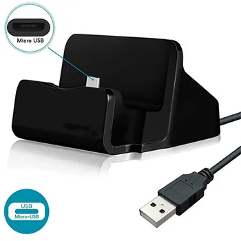 Micro USB Įkrovimo Dokas Desktop Adapter Elephone A2 A4 Pro/A5 Lite/Kareivis/P8 C1 Max H1 A8 P8 C1 Mini A1