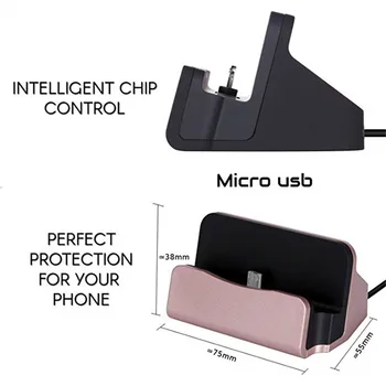 Micro USB Įkrovimo Dokas Desktop Adapter Elephone A2 A4 Pro/A5 Lite/Kareivis/P8 C1 Max H1 A8 P8 C1 Mini A1