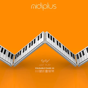 Midiplus Fodable Portabl 88 Klavišų Klaviatūra, suaugusiems, Vaikams, pradedantiesiems Praktikos Elektroninės Silent Piano
