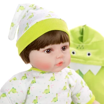 Mielas Bebe Atgimsta Silikono Animacinių filmų Žalias Dinozauras Reborn Baby Lėlės berniukas 60 cm Tikroviška vaikų žaislas Gimtadienio, Kalėdų Dovanos