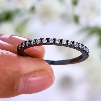 Mielas Moterų Mažų Krištolo Akmens Žiedas, Nekilnojamojo 925 Sterlingas Sidabro Piršto Žiedą Boho Žada Meilę, Sužadėtuvių Žiedai Moterims