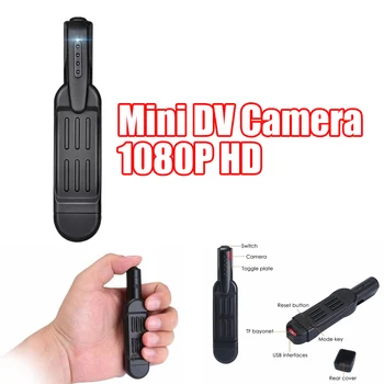 Mini Brūkšnys Cam Kamera HD 1080P Kūno Motociklas Dviratis Judesio Veiksmų Fotoaparatas Black