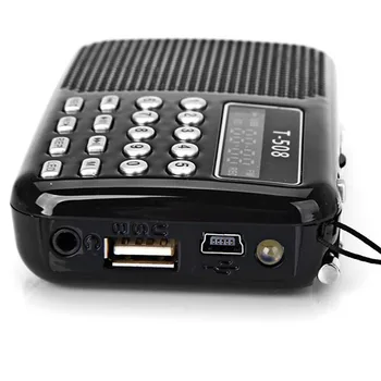 Mini Nešiojamas dual Įkrovimo Skaitmeninis LED ekranas Stereo FM Radijas Garsiakalbis, USB TF mirco SD Kortelėje MP3 Muzikos Grotuvas