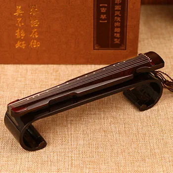 Miniatiūriniai Guqin Modelio Replika su Atveju, Mini G Mini Muzikos Instrumentas, Papuošalų Kolekcijas, 1:6 Lėlės