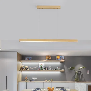 Minimalistinis LED Medienos Sieniniai šviestuvai Namų Valgomasis Viešbutis Biuro Virtuvėje Kabo Šviesa Patalpų Kambarį Šviesos Armatūra