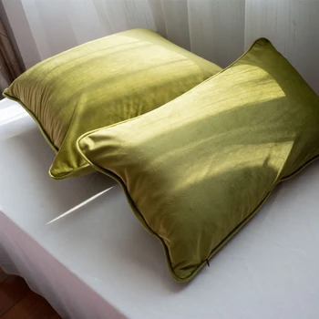 Minkštos Luxury Gold Green Velvet Pagalvėlė Padengti Pagalvės užvalkalą Lova, Sofa-lova, Pagalvė Padengti Vamzdynų Projektinis Nr. Balling-Be Įdaro