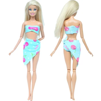 Mišraus Stiliaus 3 Vnt./Mados Lėlės maudymosi kostiumėlį Bikini Vasaros Paplūdimio Rankšluosčiai Spalvinga Drabužius Barbie Lėlės Priedai Mergaičių Žaislas