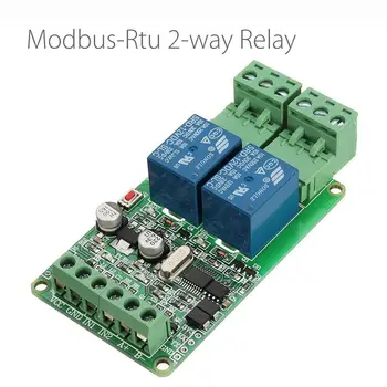 Modbus-rtu 2-way relinis Išėjimo modulis 2 įvesties kanalą perjungti TTL / RS485 ryšio sąsaja