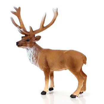 Modeliavimo Wapiti Modelis Veiksmų Skaičius, Laukinių Gyvūnų figūrėlių Kolekcija PVC Žaislas Vaikams Dovanų Kalėdų Dekoracijos