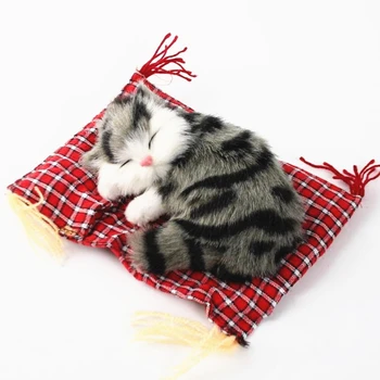 Modeliavimo miega katė Papuošalai Ilgas, Šilkinis Pliušinis Mielas Mažai katė žaislas, Lėlė Puošmena vaikų Dovanų