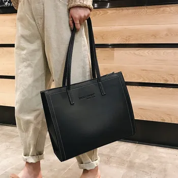 Moteris maišo 2019 naujas Nešti maišą paprasta pečių maišą moterų didelės talpos rankinėje commuter krepšys laukinių lagaminėlis