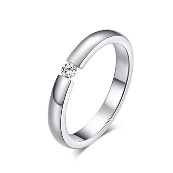 Moteriški žiedai, nerūdijančio plieno crystal moterų paprasta skanėstas aukso žiedus moterims, aksesuarai, mados žiedai 2019 Plieno žada papuošalai