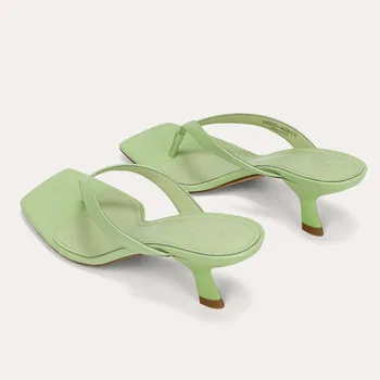 Moterų Šlepetės ir Sandalai, batai, Lauko Ploni kulniukai šlepetės Skaidrių Sandas Patį dizainą 2020 m.