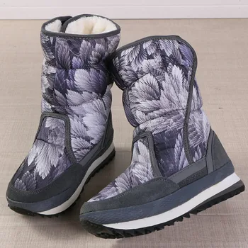 Moterų žiemos batai platformos ne slydimo atsparus vandeniui žiemos batai moterims, batai storas kailis šiltas moterys sniego batai -40 laipsnių