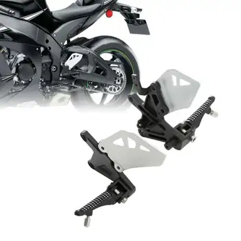Motociklo Matinis Juodos Priekinės Pėdos Vinys Pakojos Skliausteliuose Kawasaki Ninja ZX10R 2011-2017 13