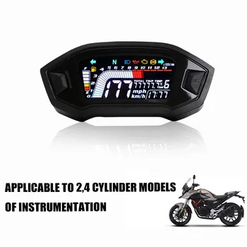 Motociklo Spidometras Odometras 1,2,4 Cilindrų Neprivaloma Apšvietimas Tachometras, prietaisų Skydelio Motociklo Skaitmeninis Pultas Universalus