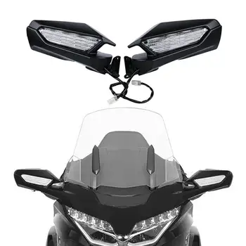 Motociklo galinio vaizdo Veidrodėliai LED Posūkio Signalo, skaidraus Lęšio Honda Goldwing GL1800 2018-2020 2019