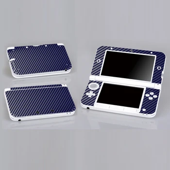 Mėlyna Anglies Pluošto Vinilo Oda Lipdukas Raštas Nintendo 3DS XL LL odos Lipdukai