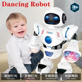 NAUJA Elektros Šokių Robotas Žaislas Su LED apšvietimo Muzikos sūpynės Robotas Vaikų švietimo žaislai, Robotai Žaislai, Dovanos vaikams