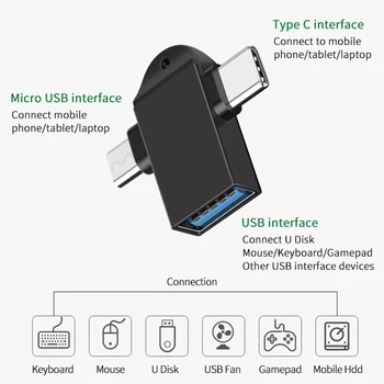 NAUJAS 2 in 1 OTG Adapterio Tipas-C USB3.0 Adapteris, Skirtas Xiaomi 