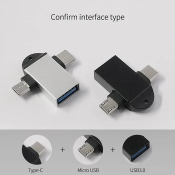 NAUJAS 2 in 1 OTG Adapterio Tipas-C USB3.0 Adapteris, Skirtas Xiaomi 