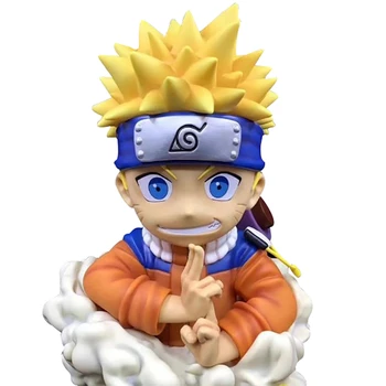 NAUJAS 50cm Uzumaki Naruto Shippuden Anime Modelis Vaikystės Q Versija 1:1 Naruto Figma GK PVC Veiksmų Skaičius, Statula Kolekcines Žaislas