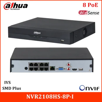 NAUJAS Dahua NVR NVR2108HS-8P-I 8 PoE 4K H. 265 Veido Aptikimo ir SMD 8 Kanalo WizSense Network Video Recorder for IP Sistemos