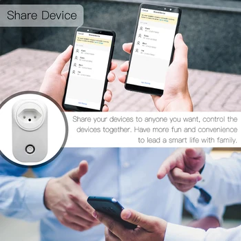 NAUJAS Tuya Smart Gyvenimo WIFI Smart Plug Lizdų 10A Lizdas Nuotolinio Valdymo Laikas Balso Komanda Dirba su Alexa 