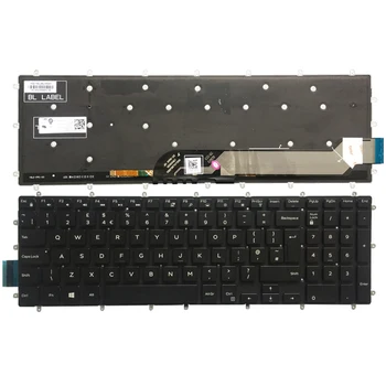 NAUJAS UK Apšvietimu nešiojamojo kompiuterio klaviatūra DELL INSPIRON 15 5565 5567 su palmrest viršutinį dangtelį pilkos spalvos rėmas