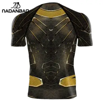 Nadanbao Black Panther Kostiumas Suaugusių Vyrų marškinėliai 3D Spausdinimo Superhero Lycra Suspaudimo Marškinėliai 2020 Naujas Jogos Marškinėliai vyrams