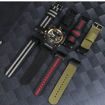 Nailono Watchband Diržu, Casio G-Shock GWG 100 GB 1000 1000GB Smart Watch Band g šoko GWG100GB GWG1000GB GWG1000 Apyrankė