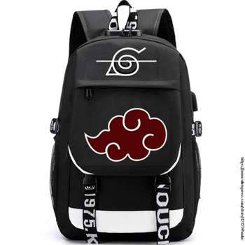 Nauja Stiliaus Anime Naruto Modelio Kuprinė su USB Įkrovimo lizdas Schoolbags Berniukų, Mergaičių Paauglių, Studentų 2021