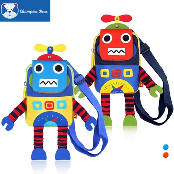 Nauja Vaikiška Vaikas Stabdžių Pamestas Krepšys Kūdikiui Berniukas Medvilnės Animacinių Filmų Mašina, Robotas Žaislai Ikimokyklinio Bag Kuprinė Kūdikiams, Vaikams Krepšys