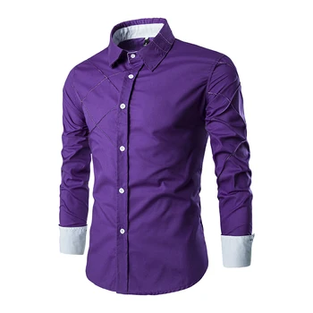 Nauja, vyriški ilgomis rankovėmis marškinėliai, Tinklinio modelio dizainas Atsitiktinis marškinėliai, 10 spalvų